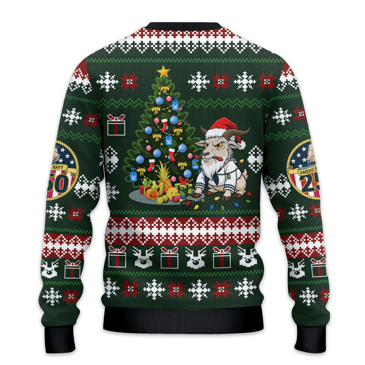 US NAVY 250th Years Of Service All-over Sweater