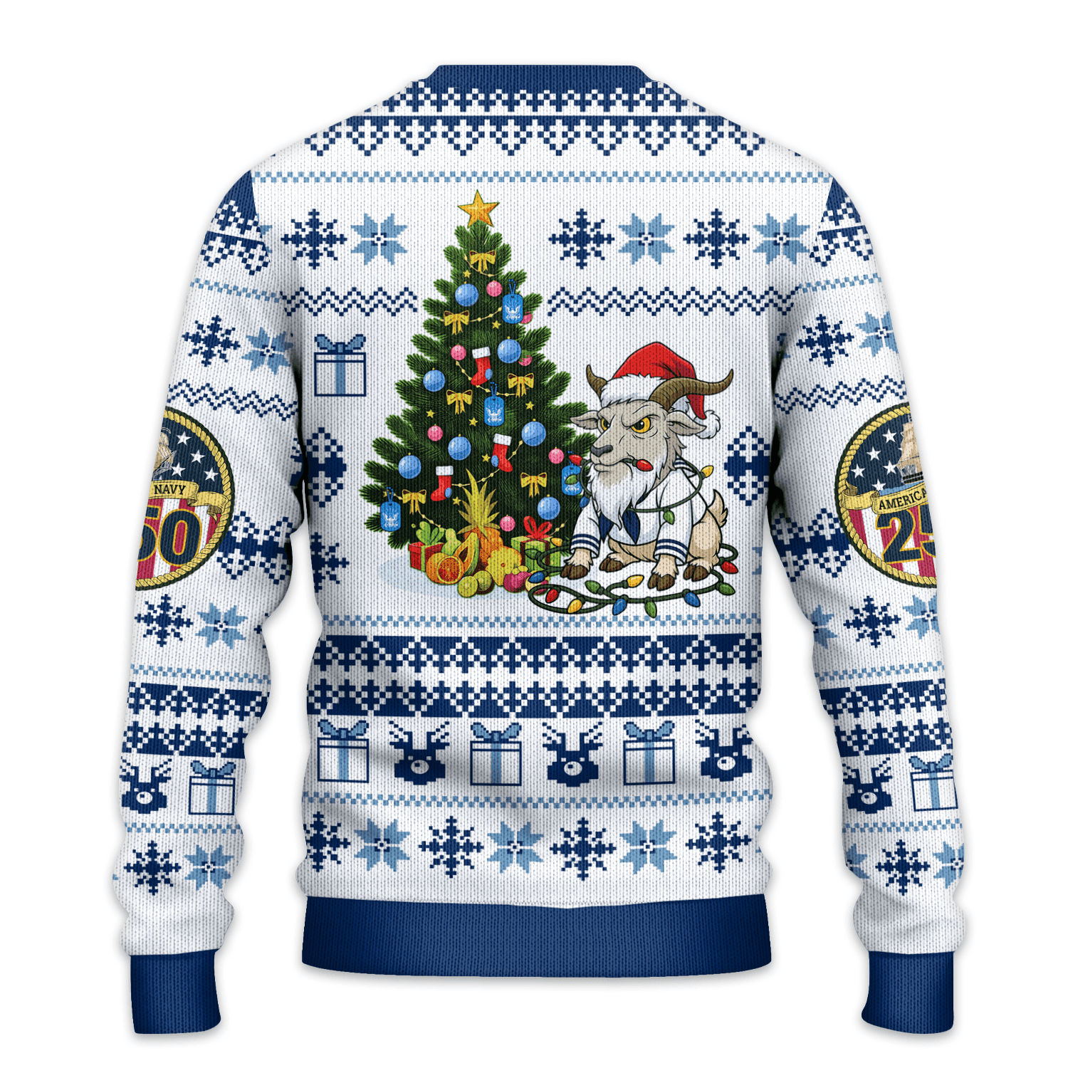 US NAVY 250th Years Of Service All-over Sweater