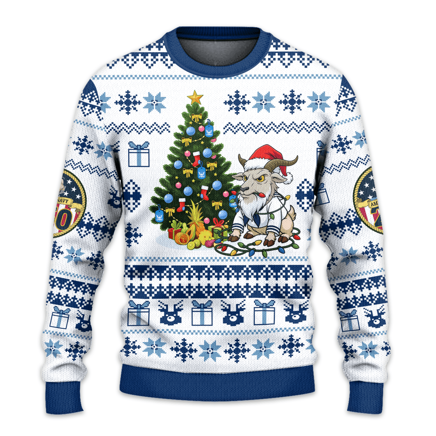 US NAVY 250th Years Of Service All-over Sweater