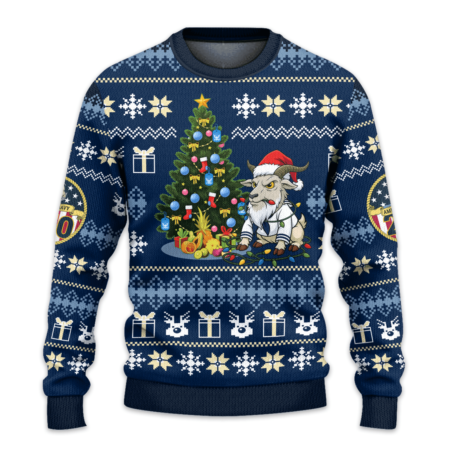 US NAVY 250th Years Of Service All-over Sweater