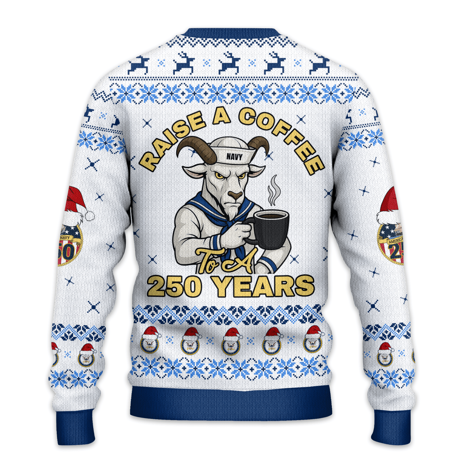 US NAVY 250th Years Of Service All-over Sweater