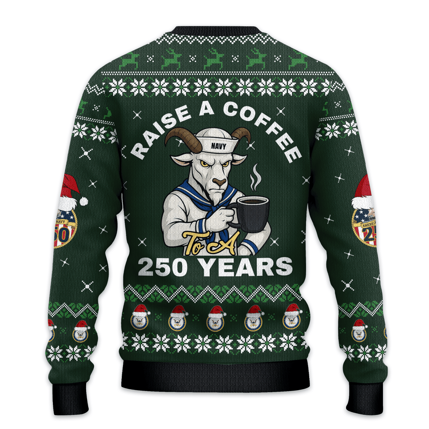 US NAVY 250th Years Of Service All-over Sweater