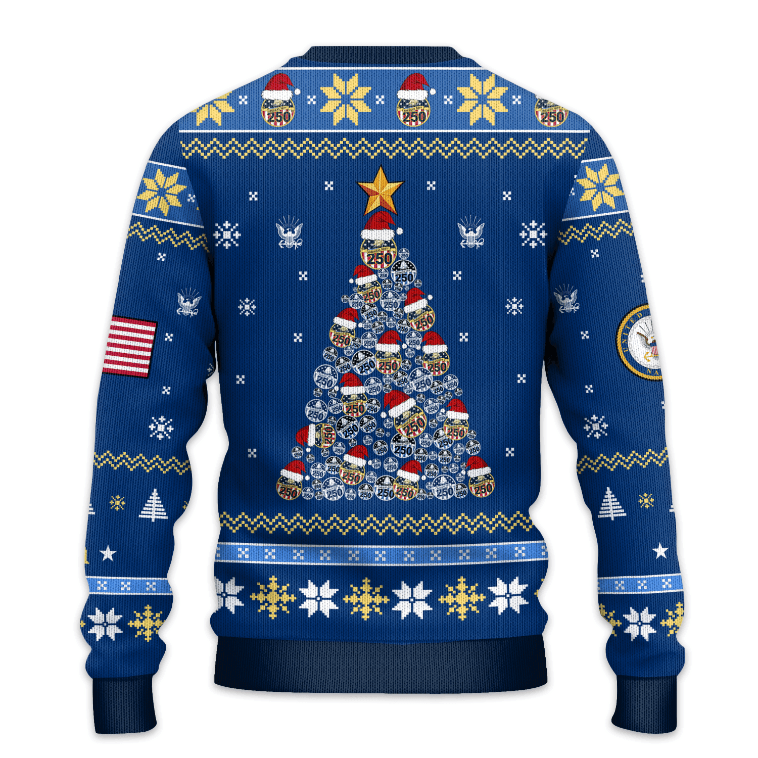 US NAVY 250th Years Of Service All-over Sweater