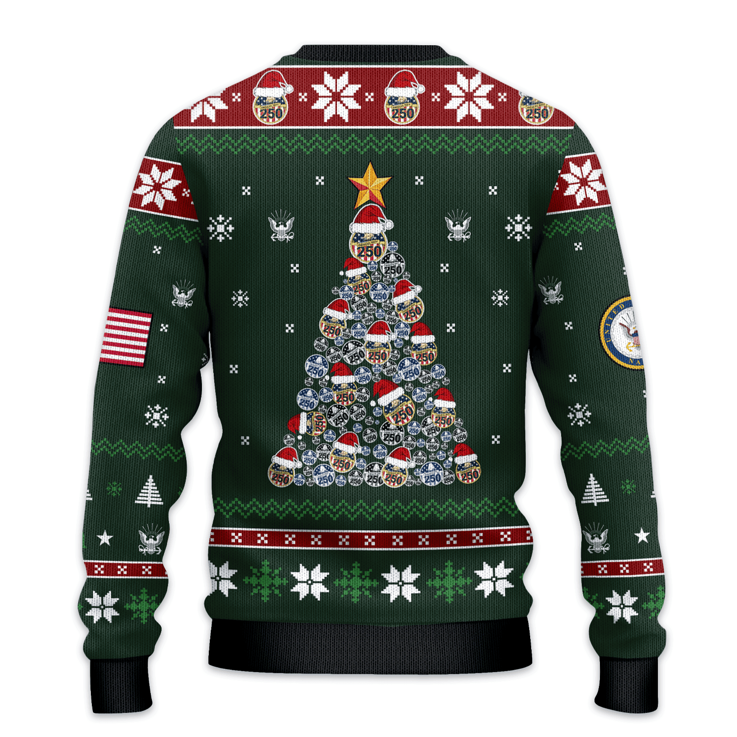 US NAVY 250th Years Of Service All-over Sweater