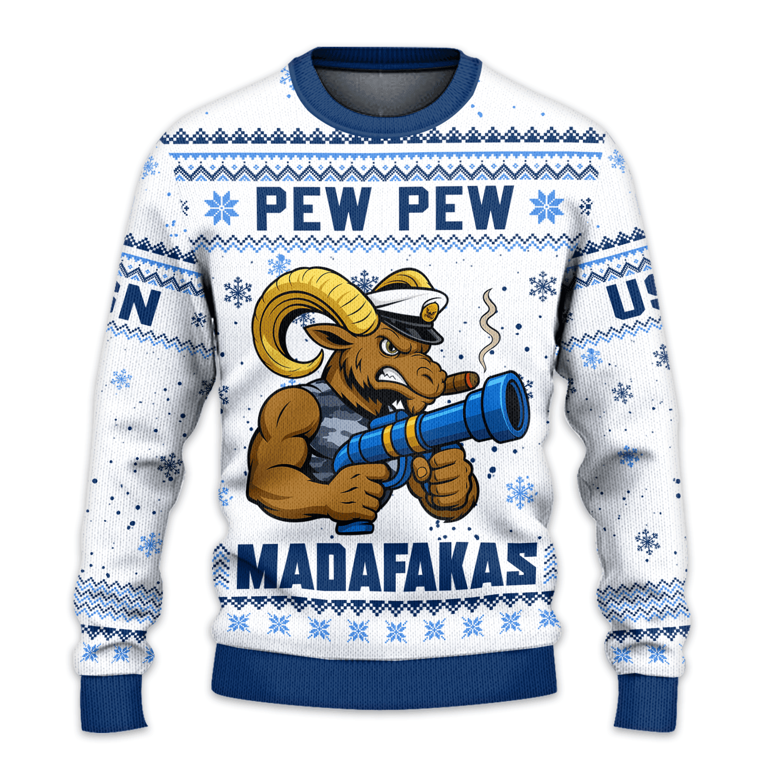 US NAVY 250th Years Of Service All-over Sweater