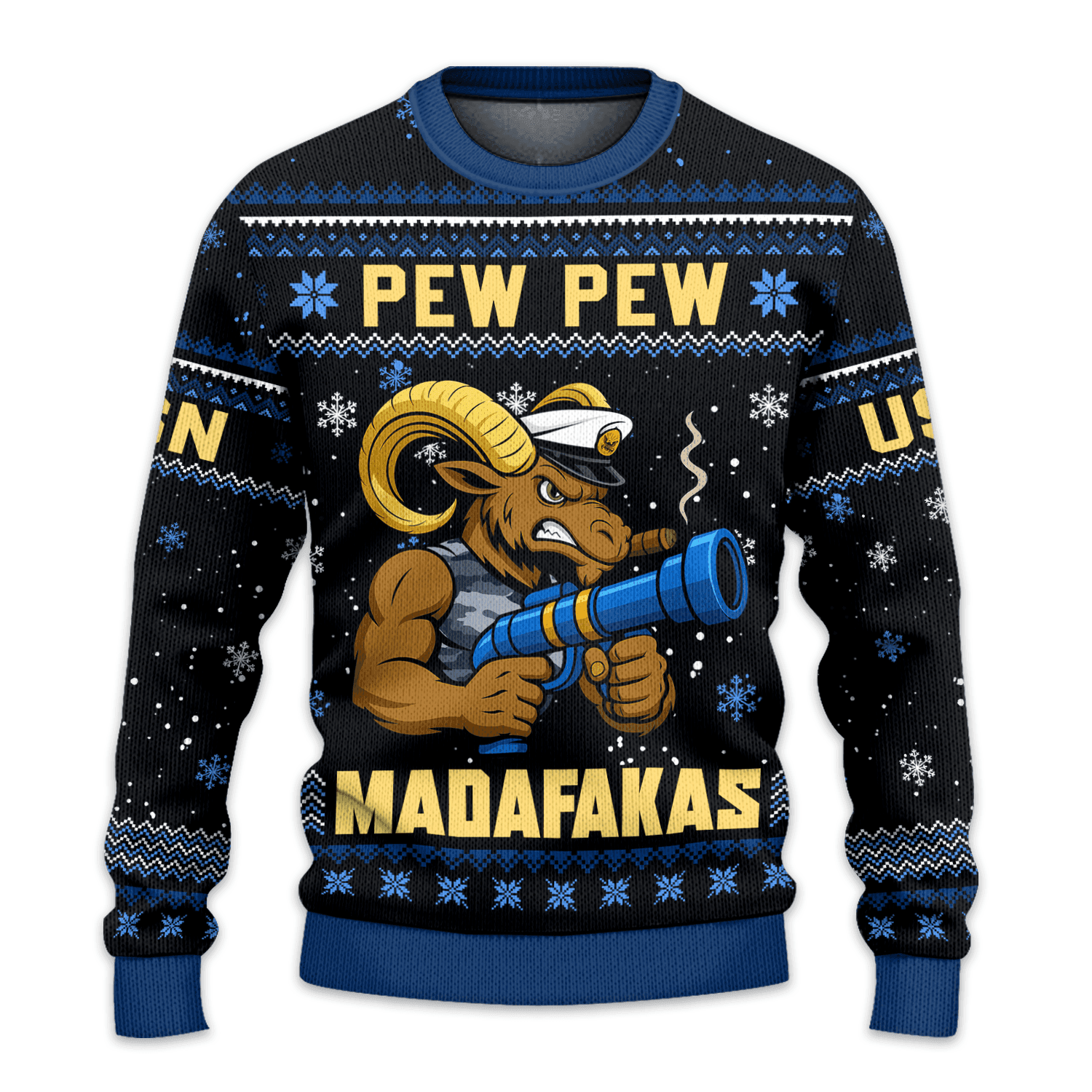 US NAVY 250th Years Of Service All-over Sweater