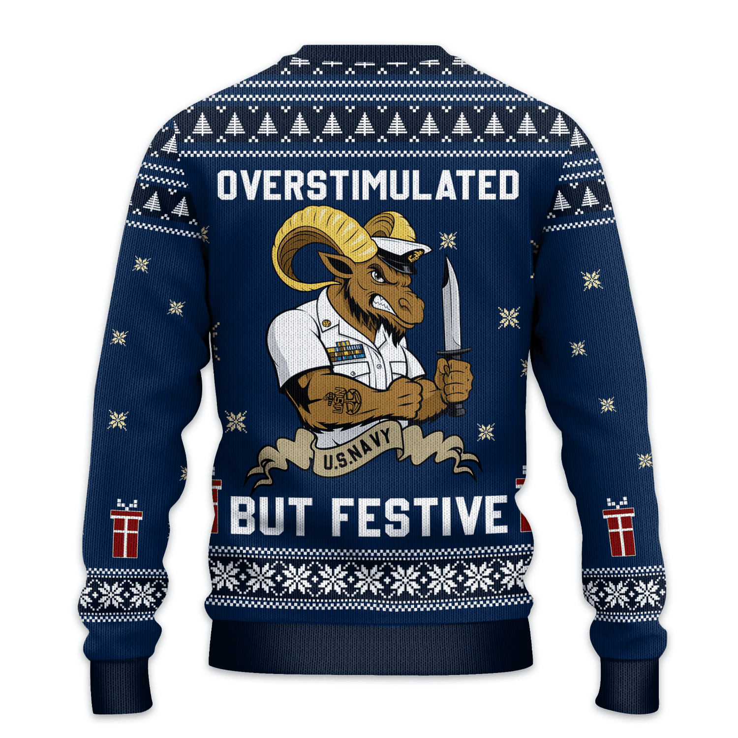 US NAVY 250th Years Of Service All-over Sweater