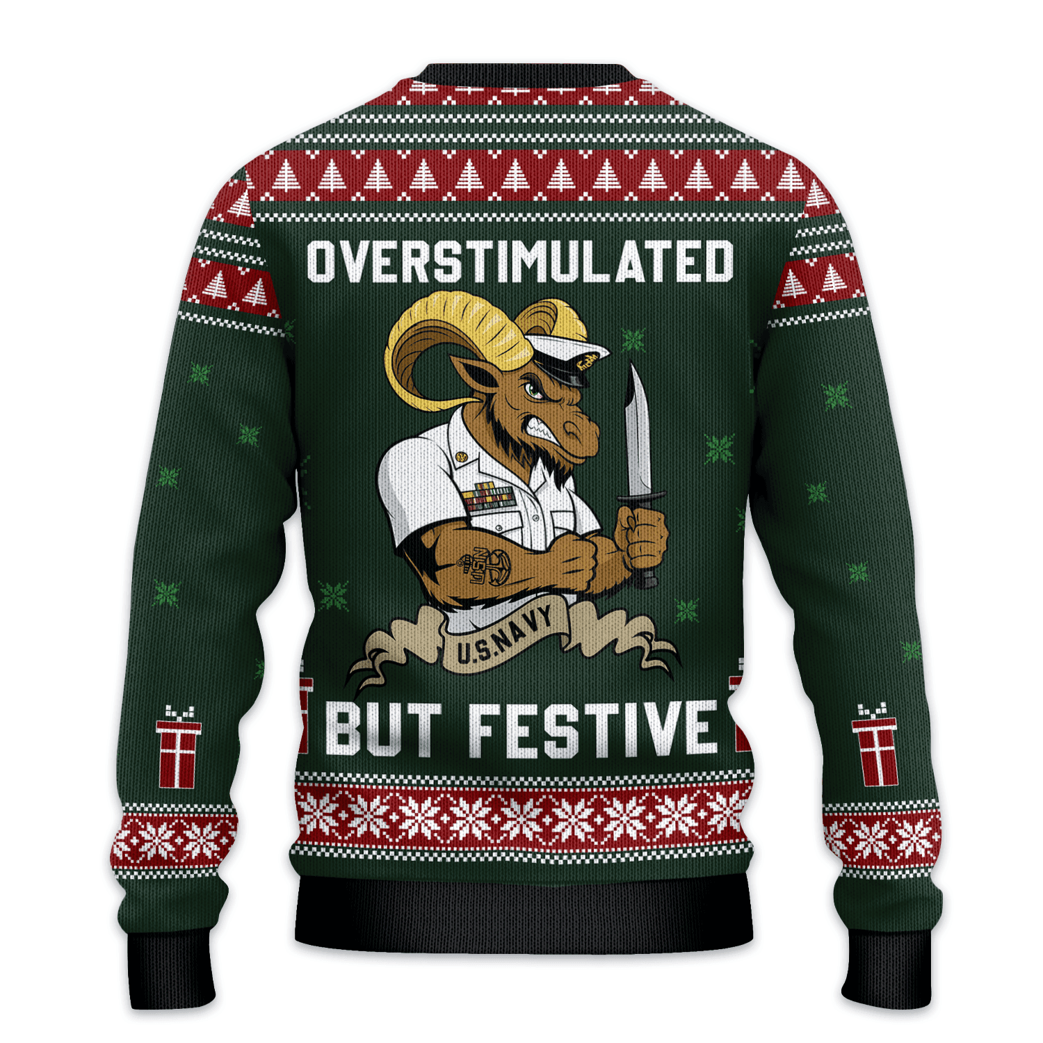 US NAVY 250th Years Of Service All-over Sweater