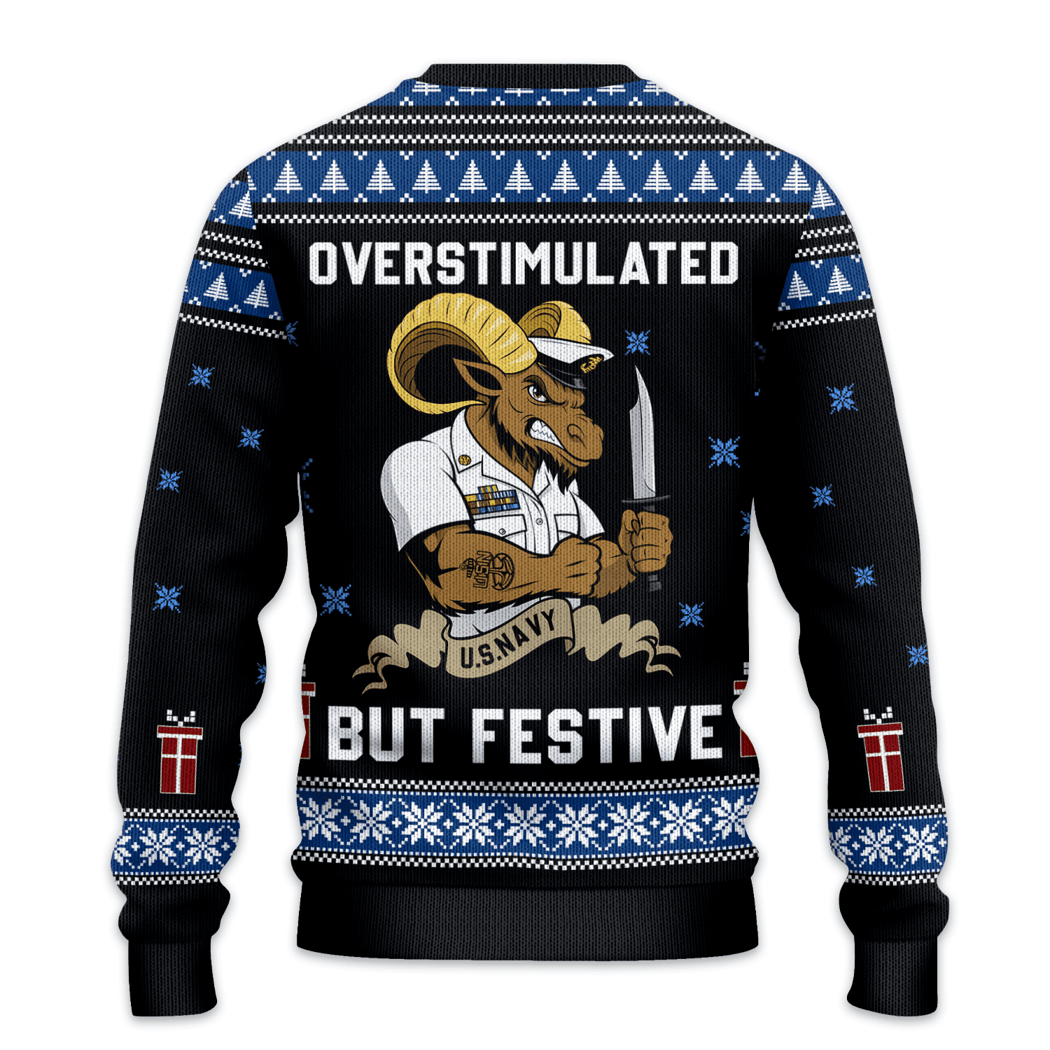 US NAVY 250th Years Of Service All-over Sweater