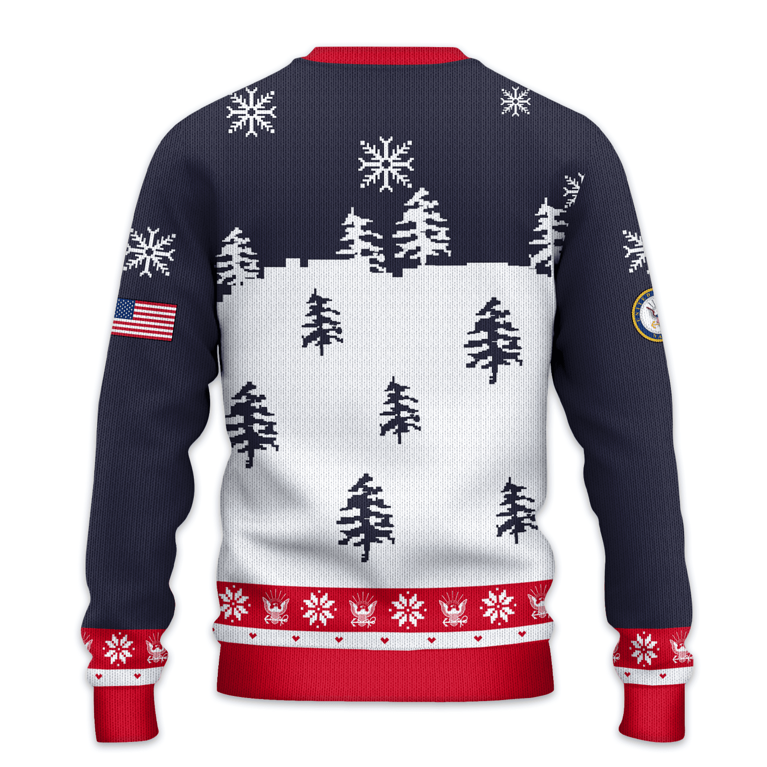 US NAVY Green Camo “Yellow Snow” Special Message Ugly All-over-print Sweater