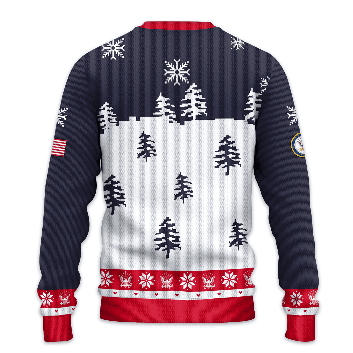 US NAVY Blue Camo “Yellow Snow” Special Message All-over-print Sweater