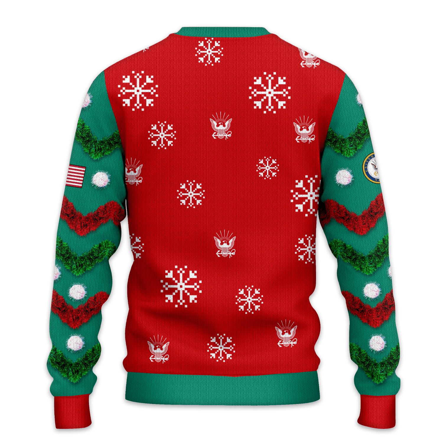 US NAVY Deck The Halls Game Ugly Christmas All-over-print Sweater