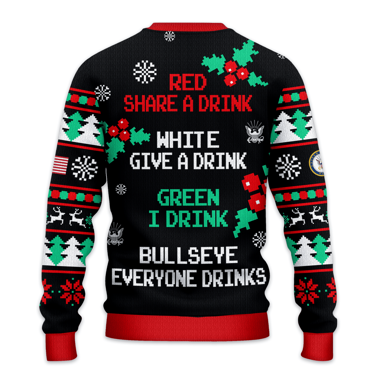 US NAVY Drinking Game Ugly Christmas All-over-print Sweater