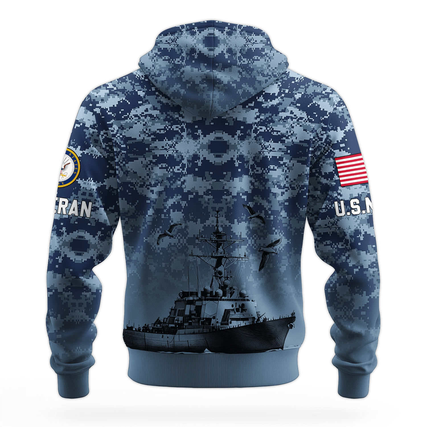 US NAVY 250th Years Of Service All-over Hoodie