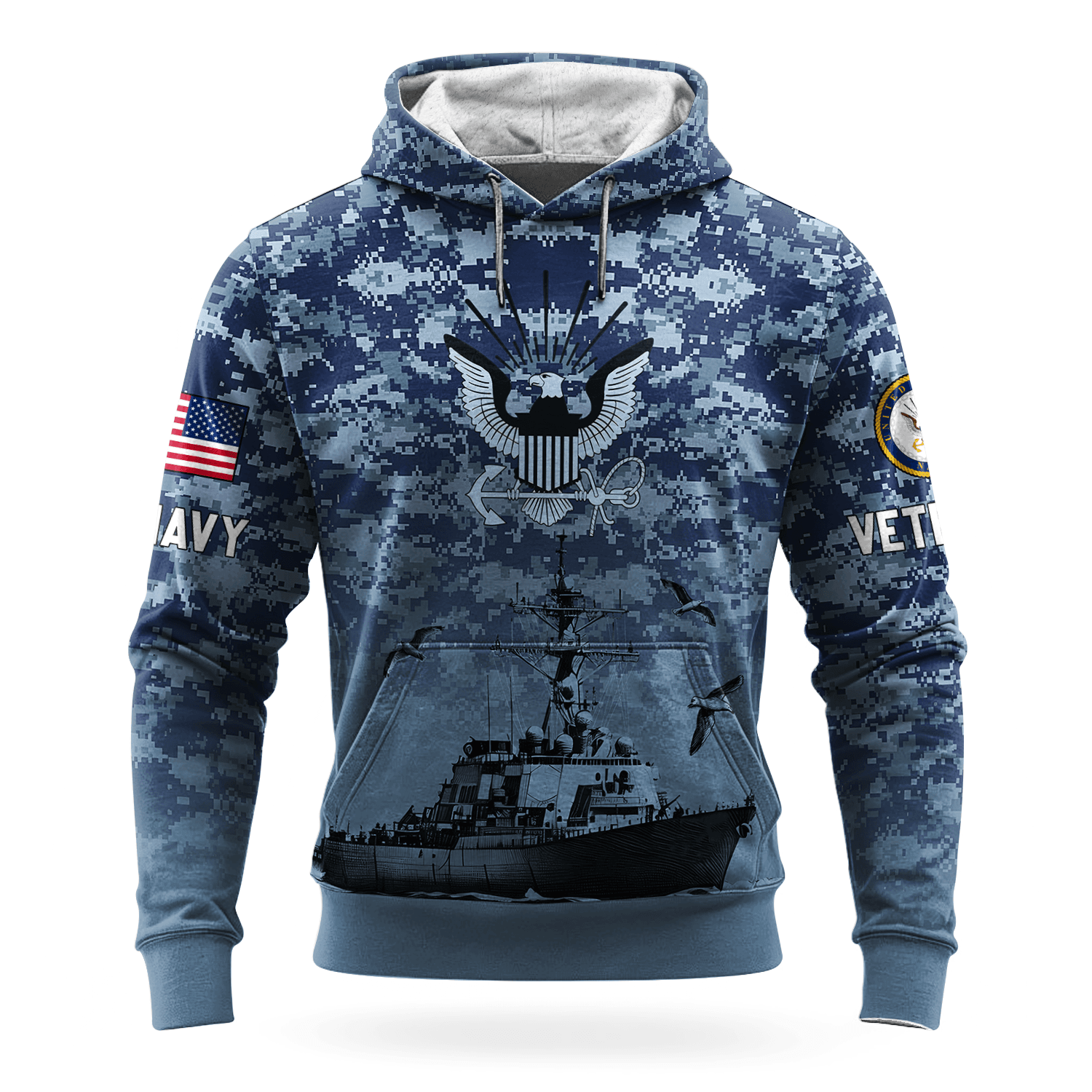 US NAVY 250th Years Of Service All-over Hoodie