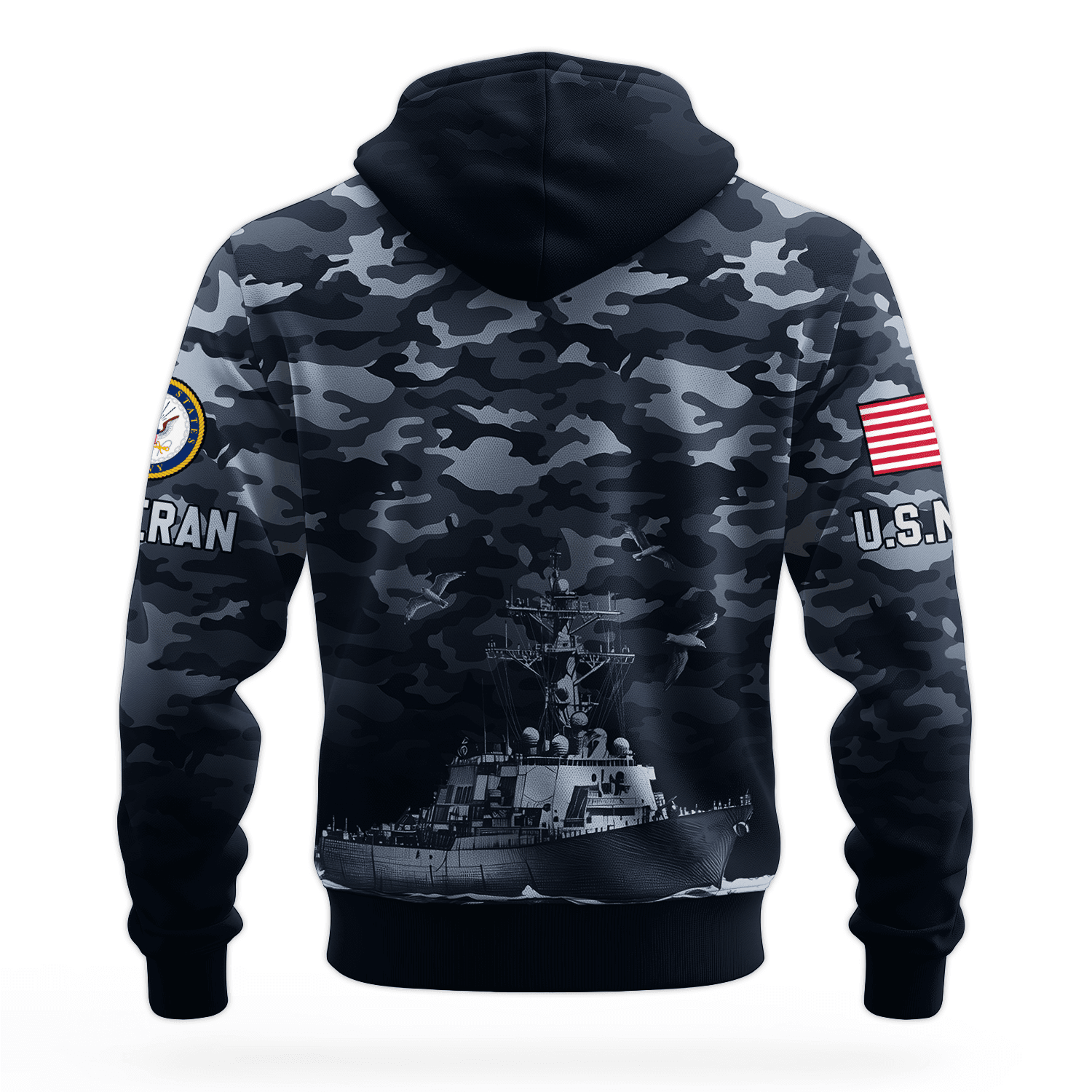 US NAVY 250th Years Of Service All-over Hoodie
