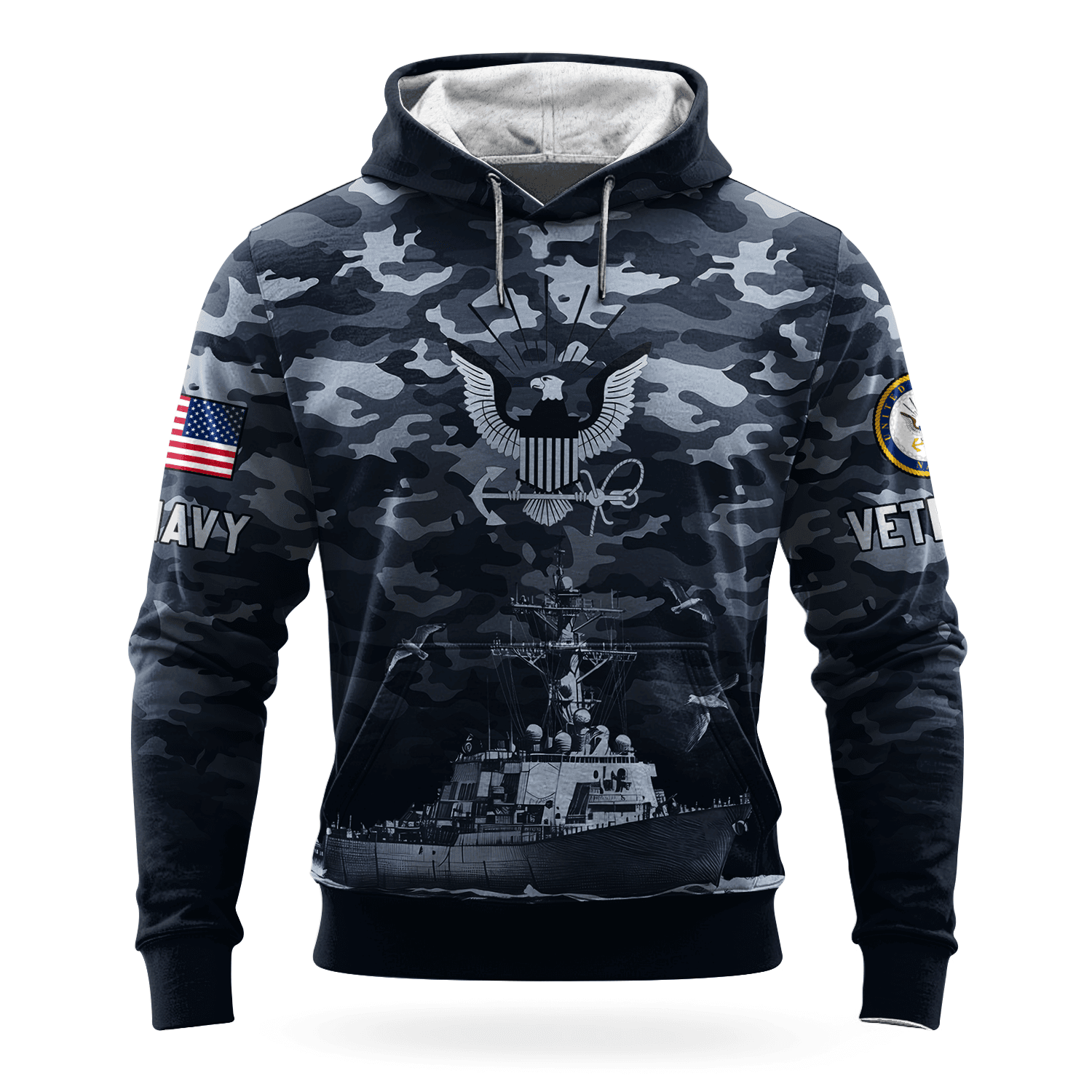 US NAVY 250th Years Of Service All-over Hoodie