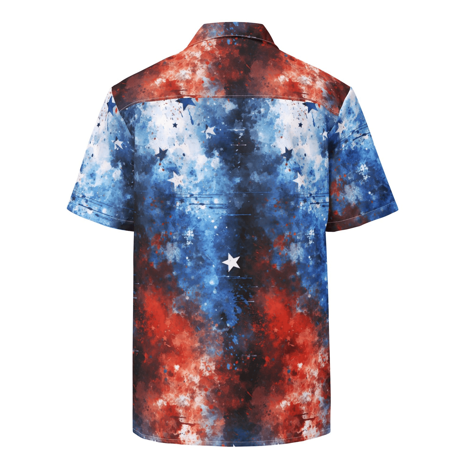 Red White and Blue Patriotic Hawaiian Shirt