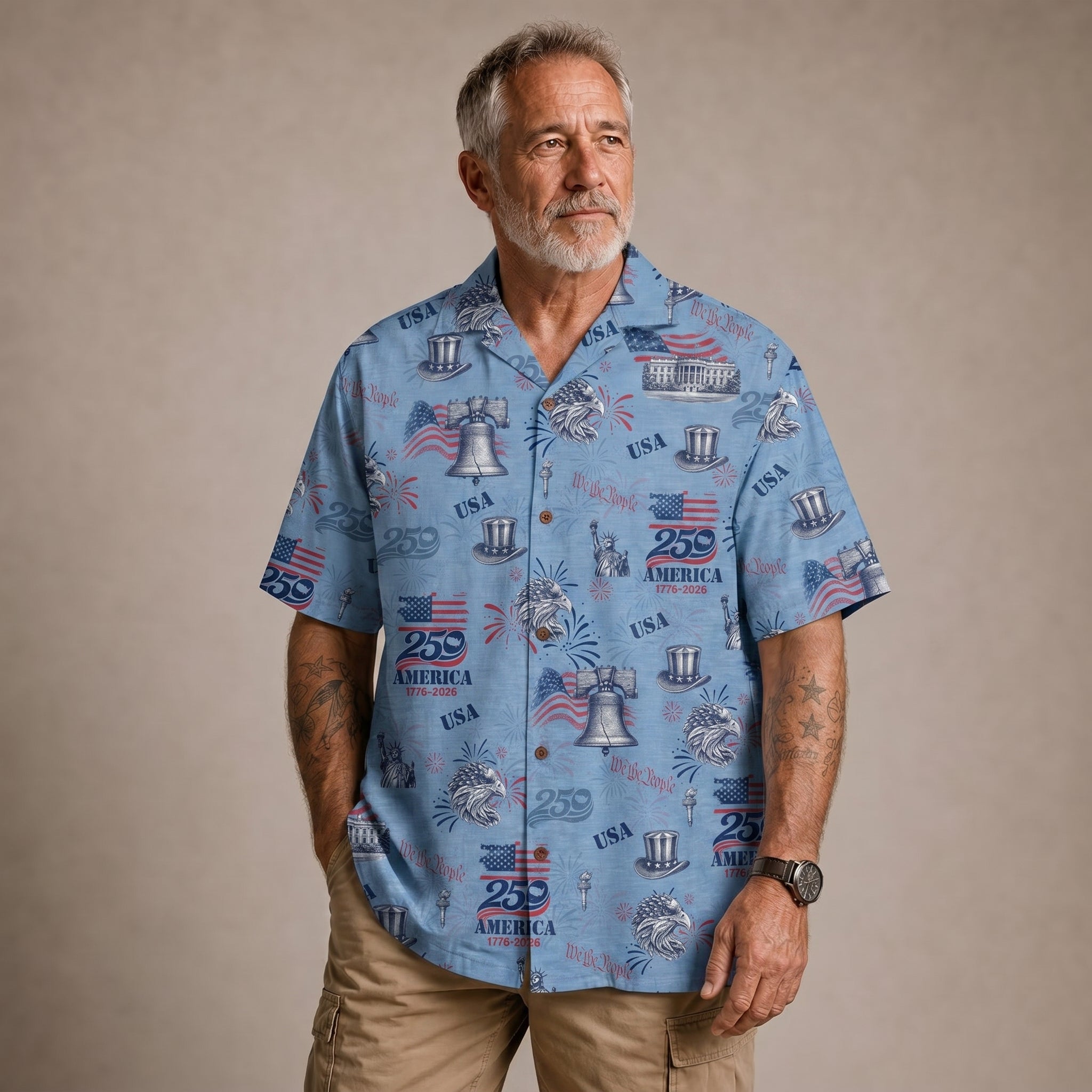 America 250 Years Of Freedom Hawaiian Shirt