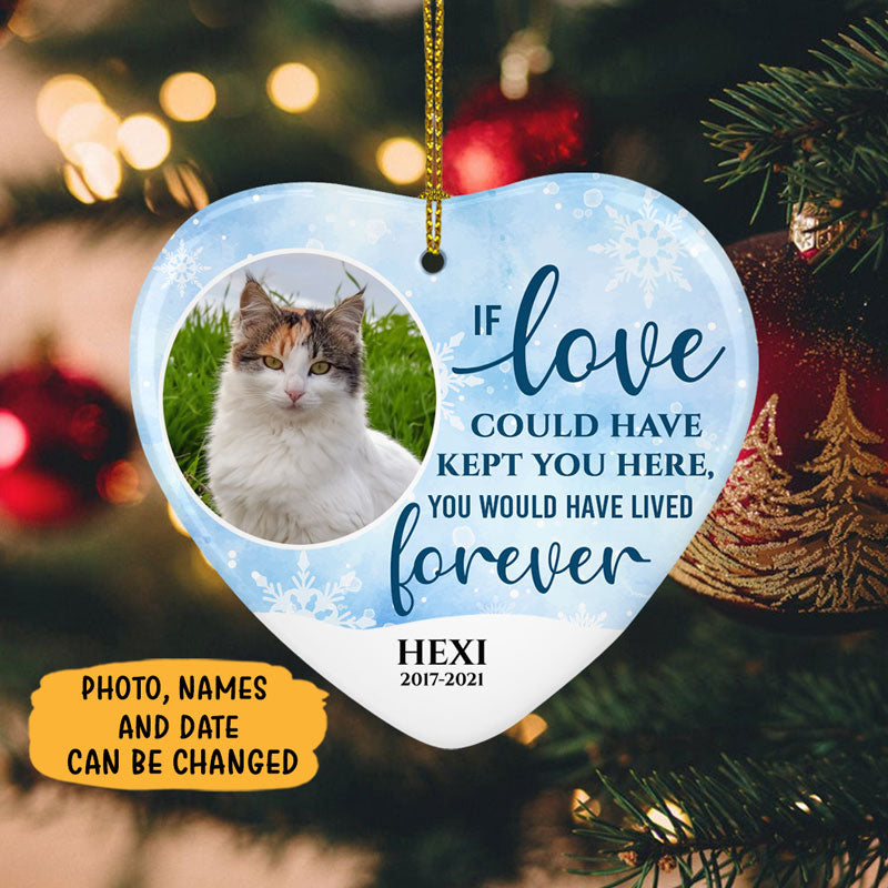 You would have lived forever, Personalized Memorial Ornaments, Custom Photo Gift, Gift for Dog Lovers, Cat Lovers