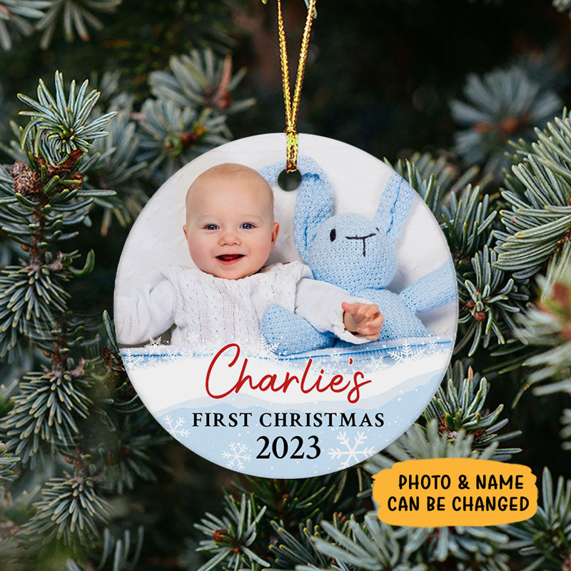 First Christmas Grandparent, Baby's First Christmas, Personalized Christmas Ornaments, Custom Photo Gift