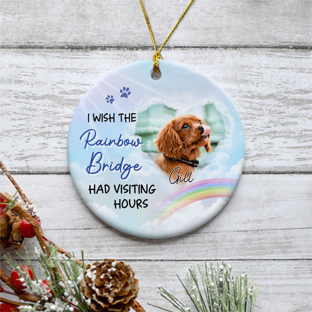 Rainbow Bridge, Personalized Christmas Ornaments, Custom Photo Memorial Gift