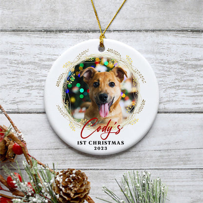 Dog Ornament, Personalized Christmas Ornaments, Custom Photo Gift