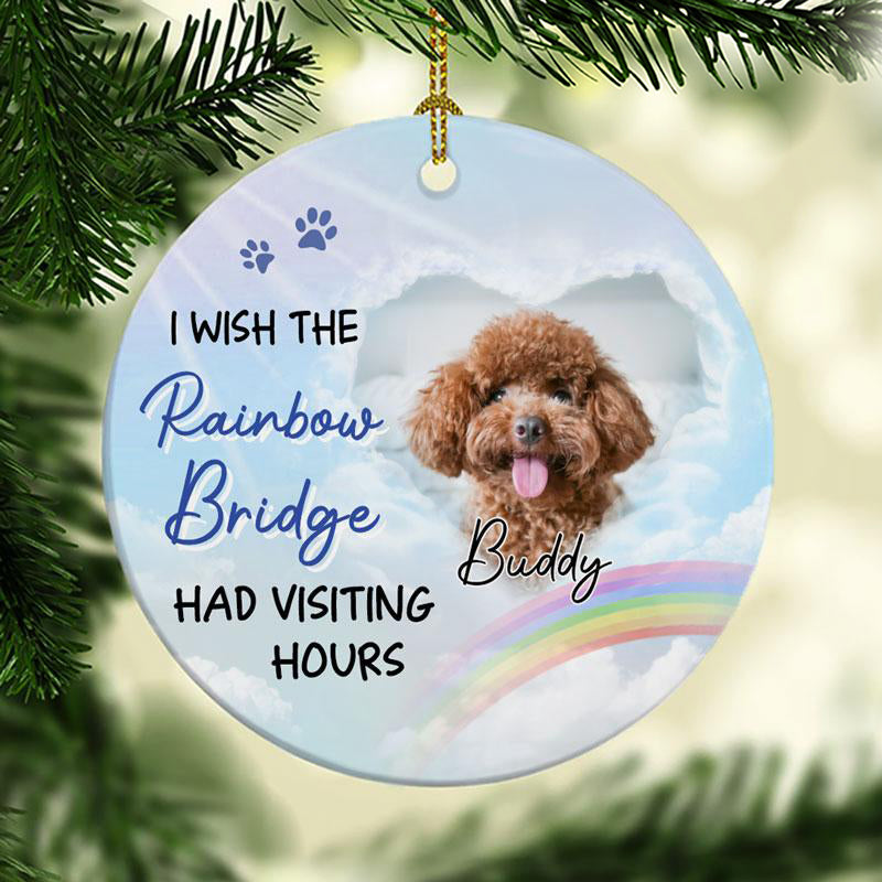 Rainbow Bridge, Personalized Christmas Ornaments, Custom Photo Memorial Gift